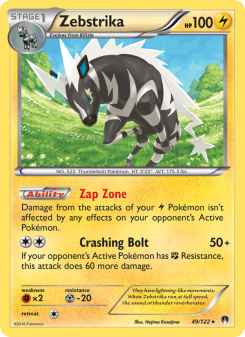 Zebstrika - pokemon TCG Card